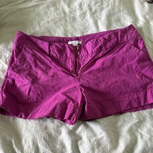 New York & Company Magenta Tailored Bermuda Shorts
